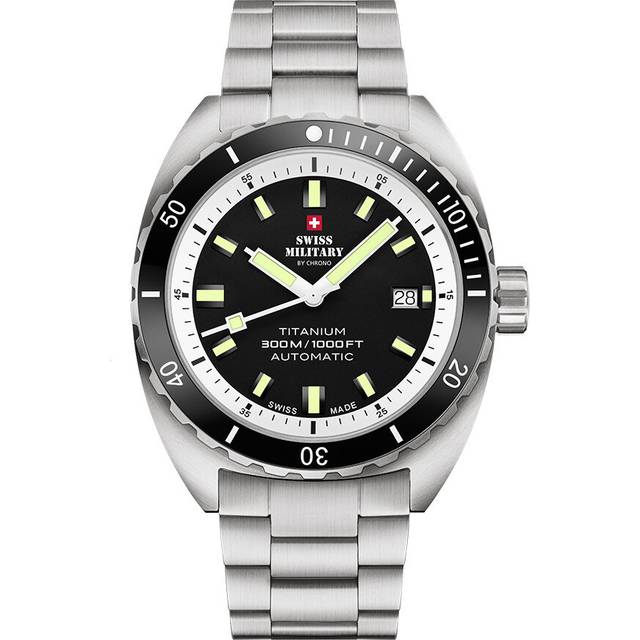 Swiss Military SMA34100.02 Diver Titanium Automatik Herrenuhr 42mm 30ATM