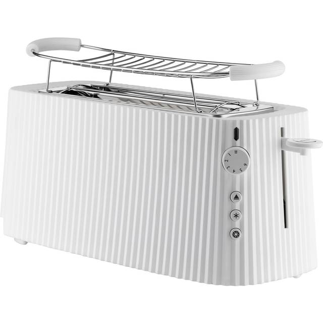 Alessi - Plissé MDL15 Toaster - weiß/LxBxH 46,5x18,5x25cm/mit EU Stecker - white (25.0 x 46.5 x 18.5cm)