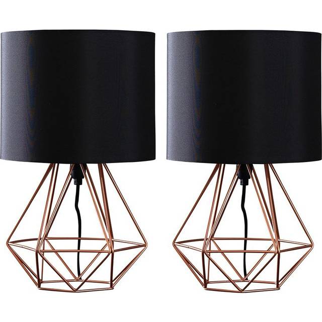Angus Pair of Copper Table Lamp