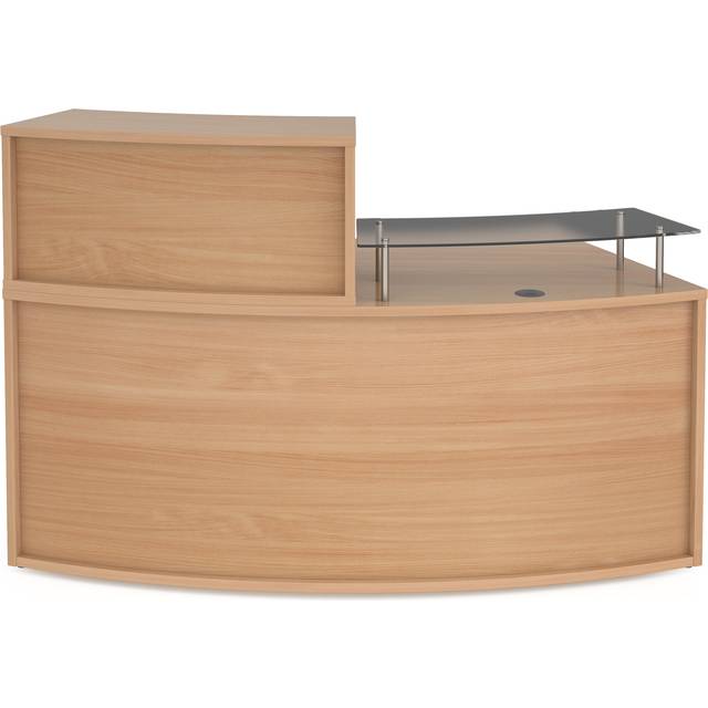Denver Medium Curved Complete Reception Unit - Beech