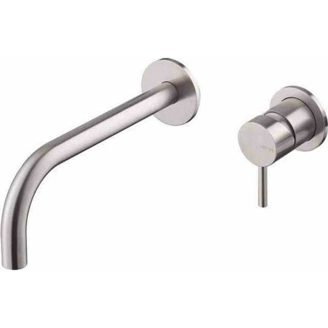 Vema Tiber Wall Mounted Basin Mixer (Excluding Waste) - Stainless Steel