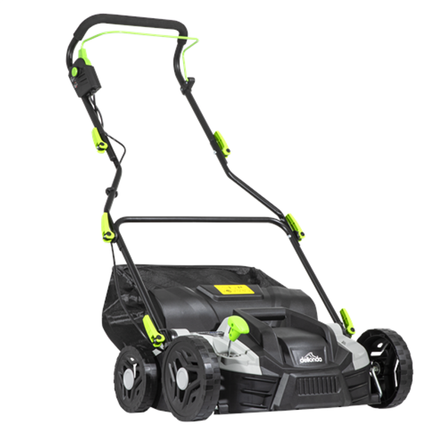 1500W Electric 2-in-1 Scarifier, 5-Heights, 36cm Cutting Width, 45L Grass Bag, 10m Cable - DG216