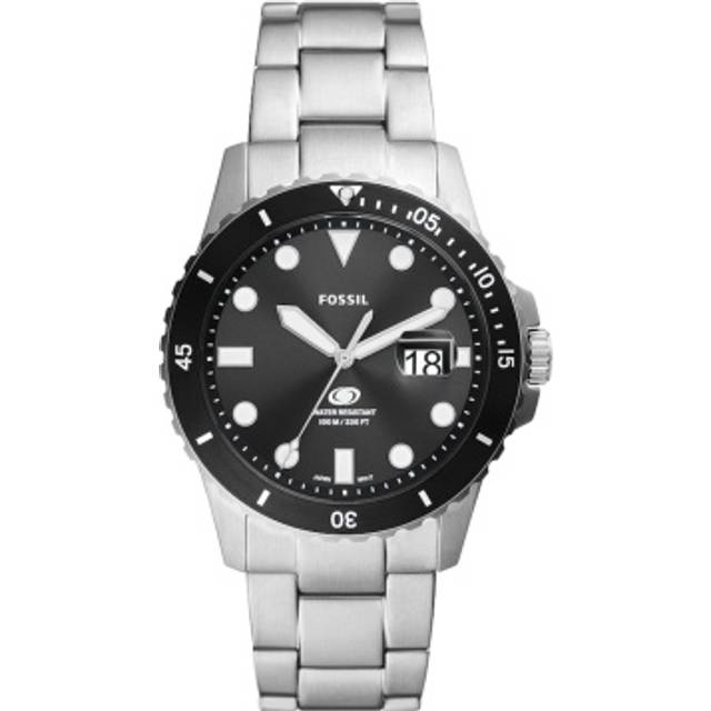 Fossil Blue Dive Stainless Steel Black Dial Quartz FS6032 100M Men&#39;s Watch