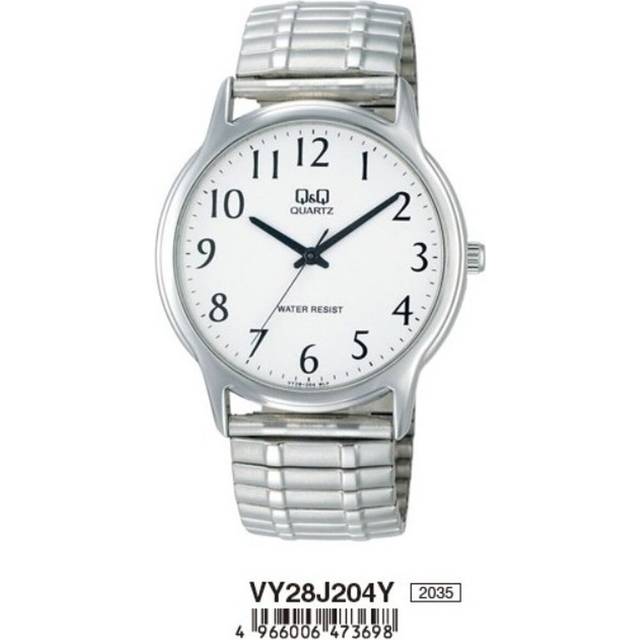 Q&amp;Q herrklocka -  flexband, silver, 38 mm