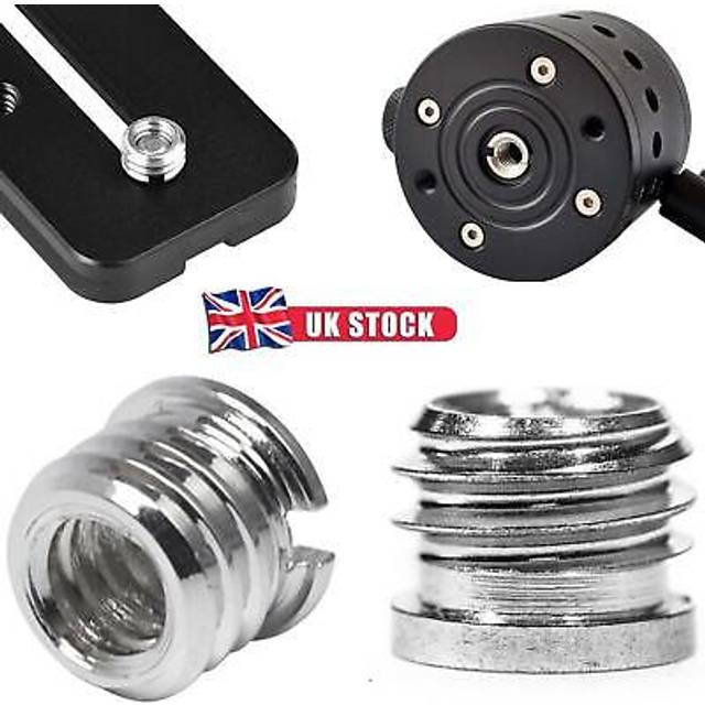 "Pack of 2 1/4"" to 3/8"" Convert Screw Adapter for Tripod,Monopod, Ballhead, Stand and Video light"