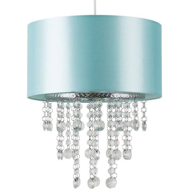 ValueLights Jesmond Duck Egg Blue Droplet Easy Fit Ceiling Light Shade - 36 x 32 x 32cm