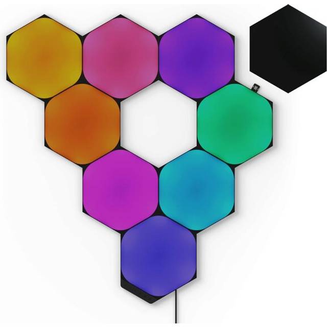 Nanoleaf Shapes Ultra Black Hexagons Starter Kit, 9 LED Panels