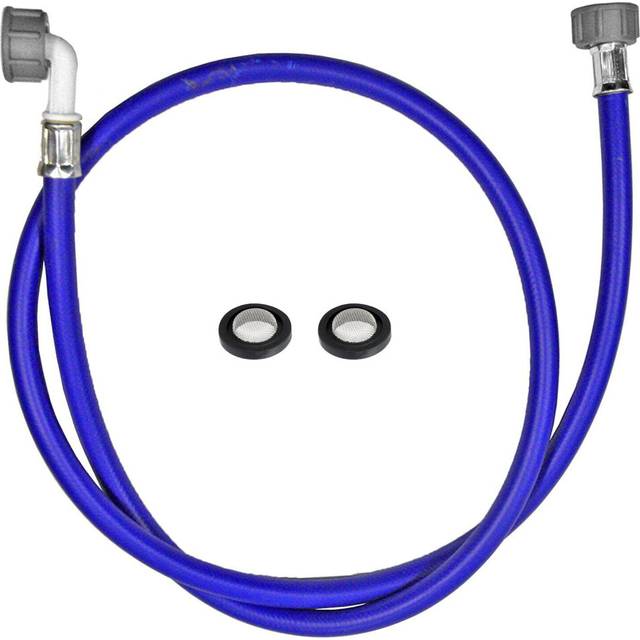 Universal 1.5m Washing Machine Cold Water Fill Hose + 2 x Filter Mesh Washers