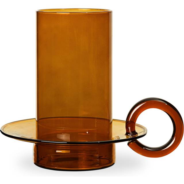 Ferm Living - Luce Candle Holder - Ljusstake - Amber - W14,5 x H14 x D17 cm