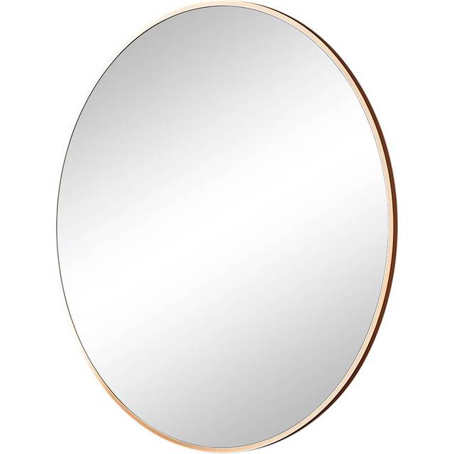 Furniturebox Emma Round Gold Frame Wall Mirror 80cm - 80 x 80cm
