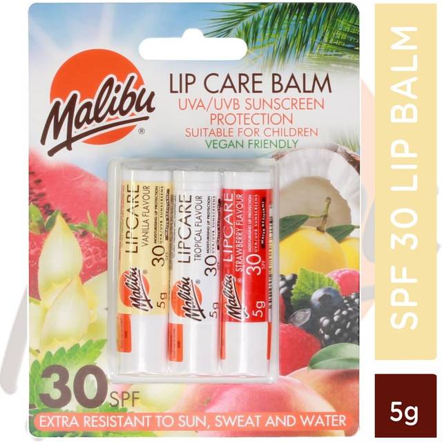 Malibu Lip Care Balm Trio SPF30