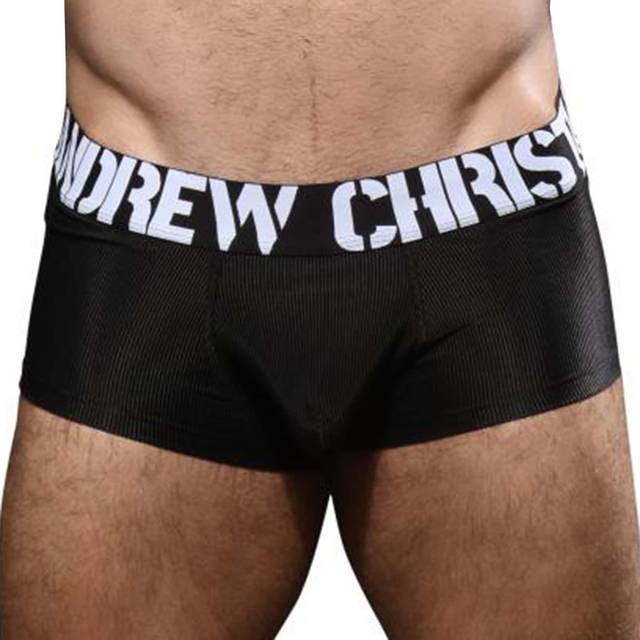 Andrew Christian Almost Naked Power Rib Trunks - Black