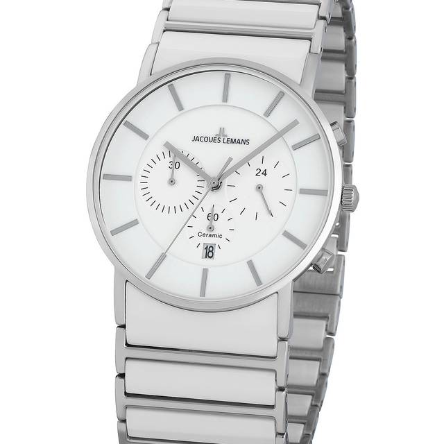 Jacques Lemans Herrklocka 1-1815B York Vit/Stål Ø42 mm