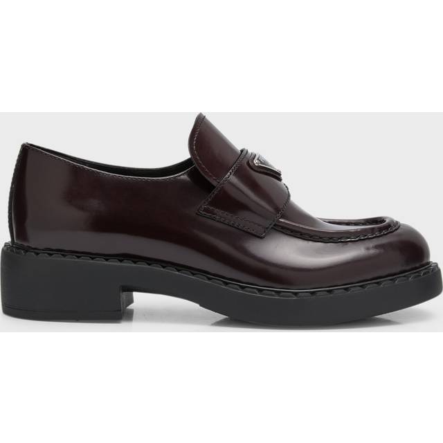 Prada Logo leather loafers