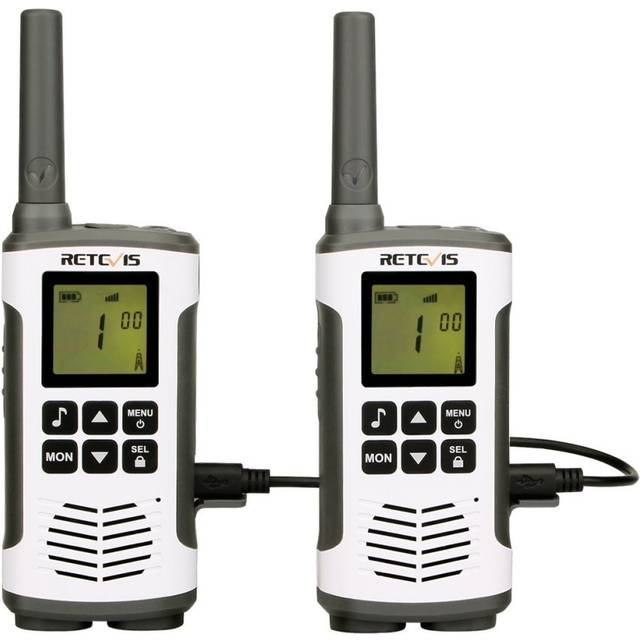 Retevis RT45 Walkie Talkie Rechargeable PMR446 Licence-Free Two Way Radio 16 Channels 121 Subchannel VOX Scan Monitor LCD Display with Backlight 10...