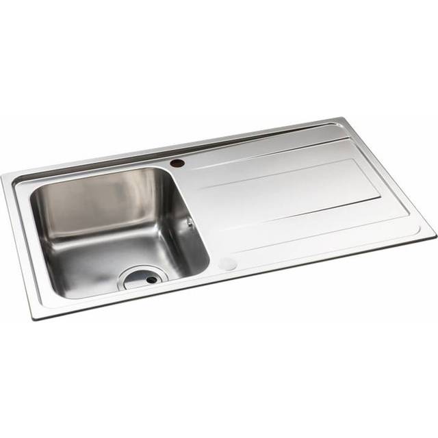 Abode Ixis Compact 1 Bowl and Drainer Inset Sink - St/Steel