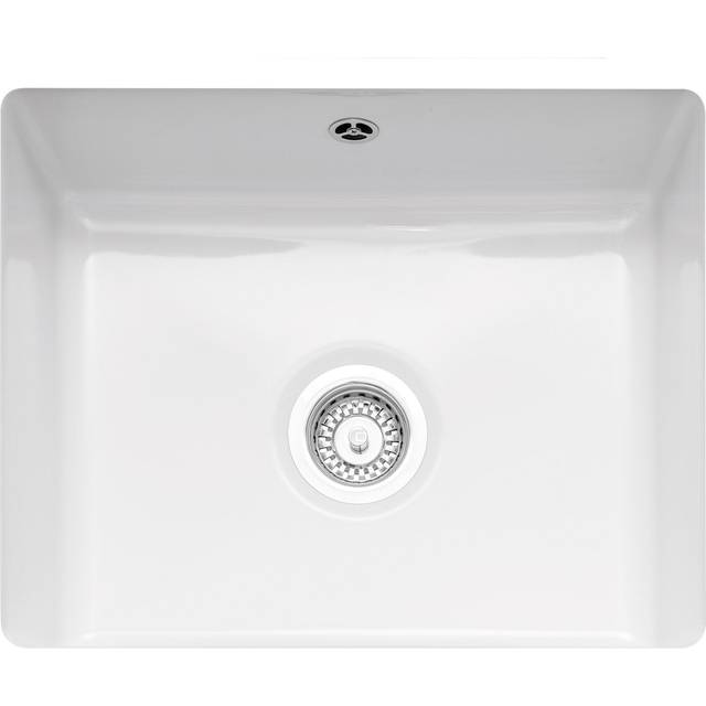 Caple ETT600U Ettra 55cm Single Bowl Ceramic Undermount Sink - WHITE