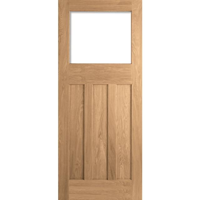 LPD DX Solid Core Internal Door - Unfinished - DX 30's Style Unglazed 1981 x 838mm Oak PPODX33OAK