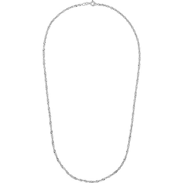 Silverhalsband - tät pansarkedja, 38 cm / 1,5 mm