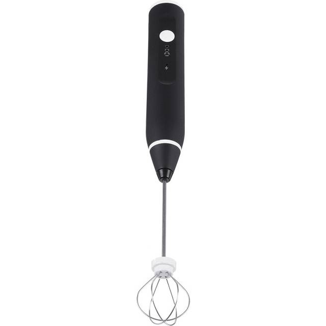 (Black) 3 IN 1 Electric Hand Mixer Milk Frother Rechargeable 3 Speed Mixer Stirrer Egg Beater Home