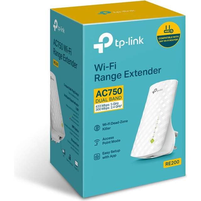Tp-link re200 - wireless ac750 plug-in network range extender