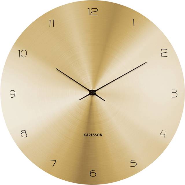 Steel wall clock Karlsson Dome Disc - Doré - 4.5x40 cm