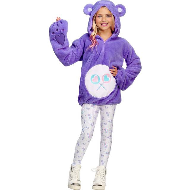 Care Bears Tween Deluxe Share Bear Hoodie Costume | Care Bears Costumes - Purple&#47;White (XL)