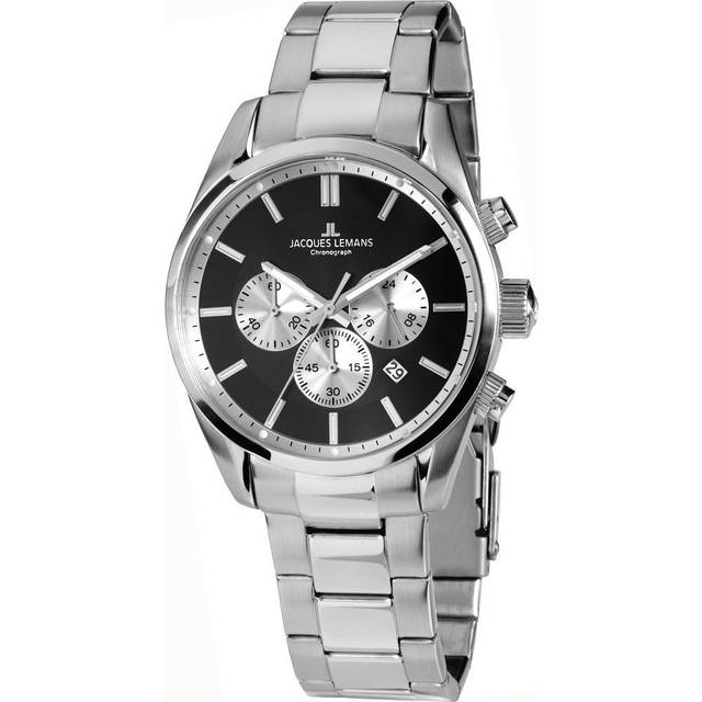 Jacques Lemans Sport 42-6.1E - Herr - 42 mm - Analogt - Quartz - Mineralglas - Black (21 mm)