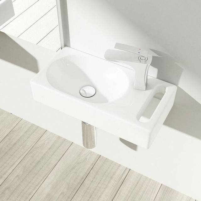 Durovin Compact Ceramic Wall Hung Sink Cloakroom Hand Washing Basin