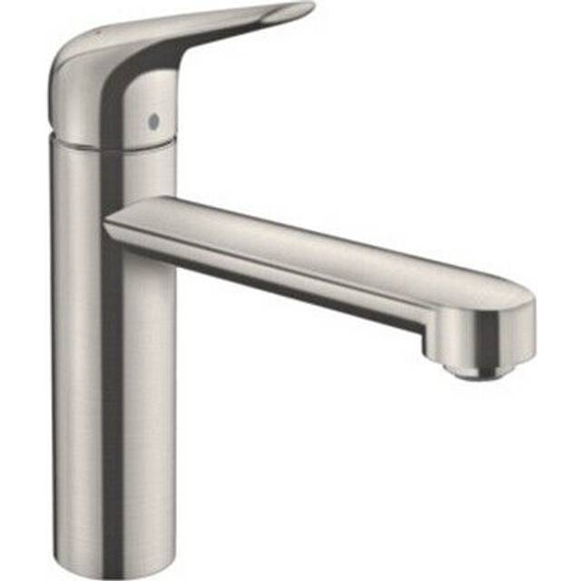 Hansgrohe Focus M42 Brushed Steel Single Lever Kitchen Sink Mixer Tap