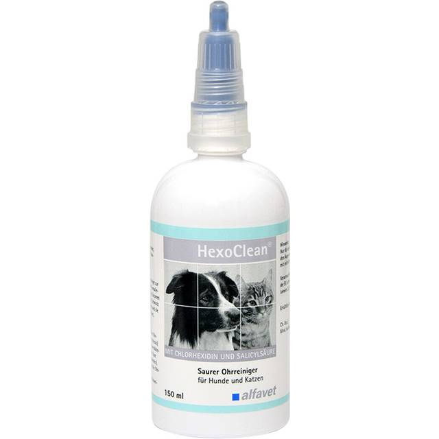 Hexoclean öronrengöring för hund och katt. Förpackning: 150 ml