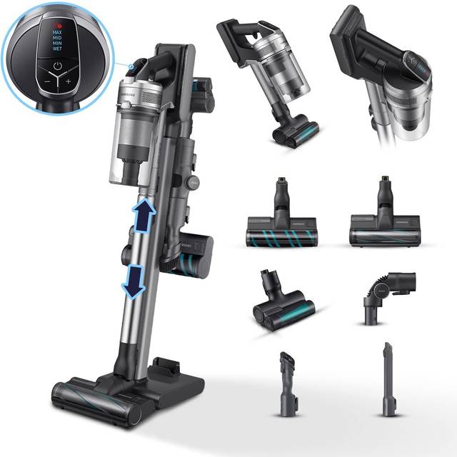 Sams , hepa, Aspirazione VS20R9046T3 VS20R9046T3/ET, Samsung Jet 90 Complete, Silber Schwarz, 6 Accessori