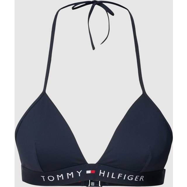 Tommy Hilfiger Original Triangle Bikini Top - Navy-2 - Medium * Kampanj *