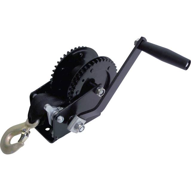ATTWOOD 2000 LB DUAL DRIVE WINCH WITH 2 X 20' STRAP