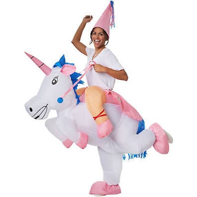 tectake Inflatable pink unicorn costume pony princess blow up fancy dress halloween