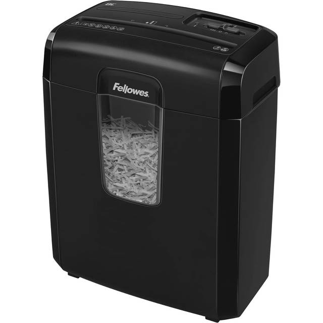 Fellowes dokumentförstörare Powershred 8C, partikelsnitt (P-4), 8 blad, med säkerhetsspärr, för hem/hemmakontor