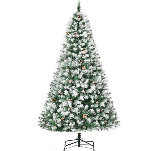 HOMCOM 6FT Artificial Christmas Tree Xmas Indoor Decoration, Automatic Open