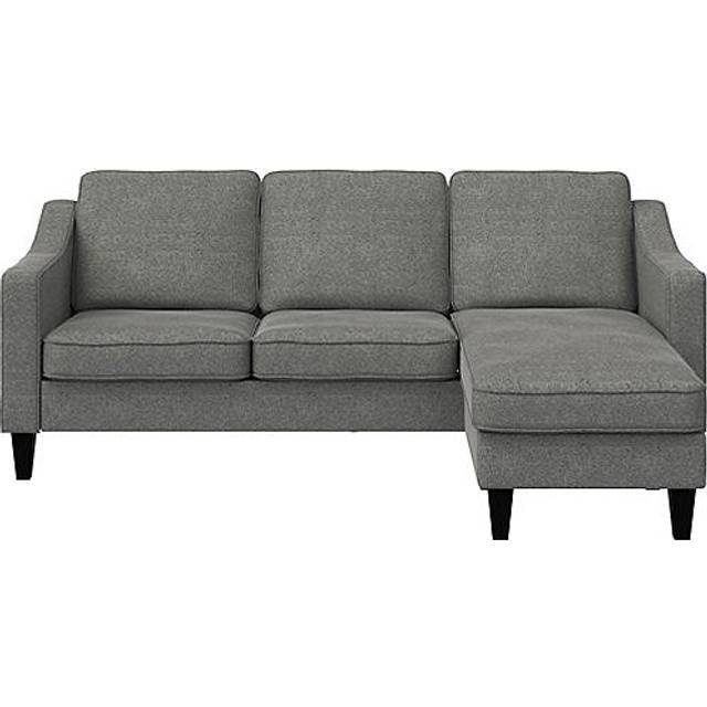 Dorel Brighton Sectional Sofa Grey Linen, Grey