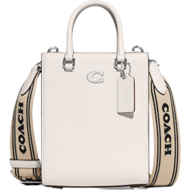 Coach Tote 16 Cross-Grain Leather Bag - White