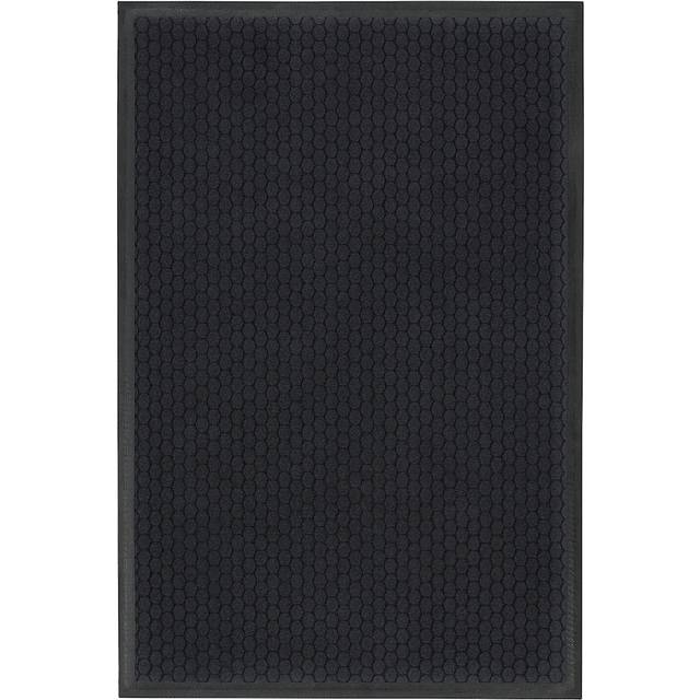 VATTENVERK Door mat, indoor, dark grey, 60x90 cm
