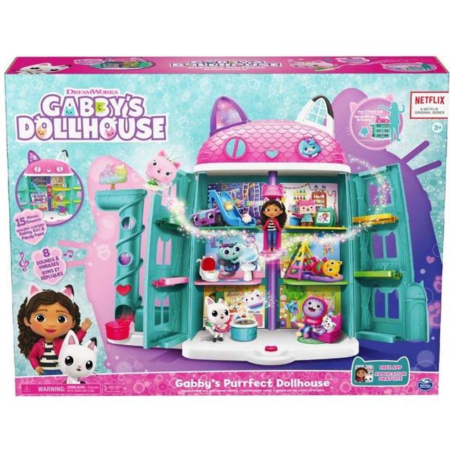 Gabbys Dollhouse Pink/purple/blue Kids Gabby&#39;s Purrfect 61cm - Pink/Purple/Blue