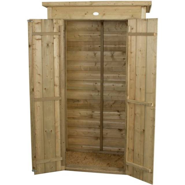 3'6 x 1'10 Forest Shiplap Tall Pent Wooden Garden Storage Tool Store  - Outdoor Patio Storage (1m x 0.56m)