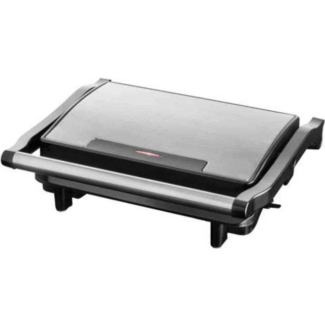 Quest Black and Silver Marble Coated Health Grill and Panini Press - 12 x 32 x 30cm
