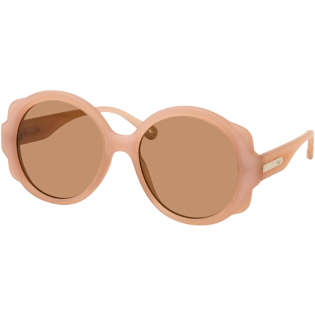 Chloe Brown Round Ladies Sunglasses CH0120S 003 55 - Pink (Dimension: 7.0000x6.0000x5.0000 inches)