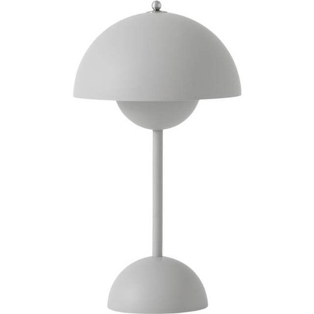 &Tradition - Flowerpot VP9 LED Battery Table Lamp - hellgrau/matt/H x Ø 29,5x16cm/3W/2700K/104lm/CRI>90/Touch-Dimmer/mit magnetischem Ladekabel - light grey (29.5 x &#8960;16.0cm)