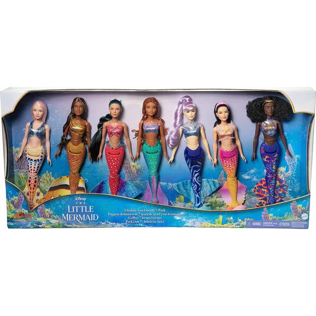 Mattel Disney The Little Mermaid Ultimate Ariel Sisters 7-Pack Set  Collection of 7 Fashion Mermaid Dolls  Toys Inspired by the Movie