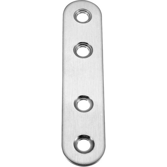 Flat Stainless Steel Repair Mending Fixing Plate Brackets,80mmx17mm,5pcs Silver