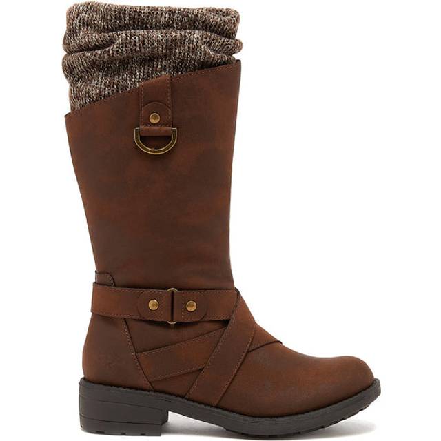 Rocket dog womens telsa knee-high boots brown