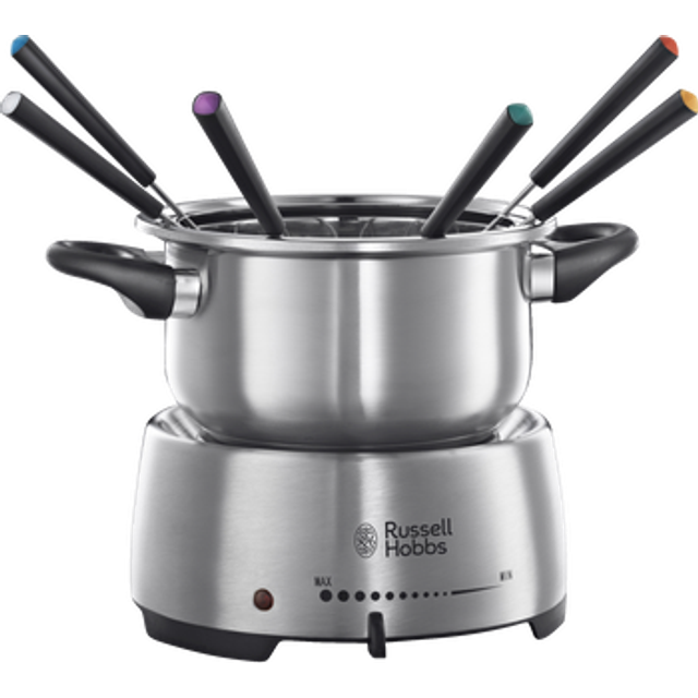 Russell Hobbs fondue set, gryta i rostfritt stål, 6 gafflar, rostfritt stål, 1200W, Fiesta 22560-56