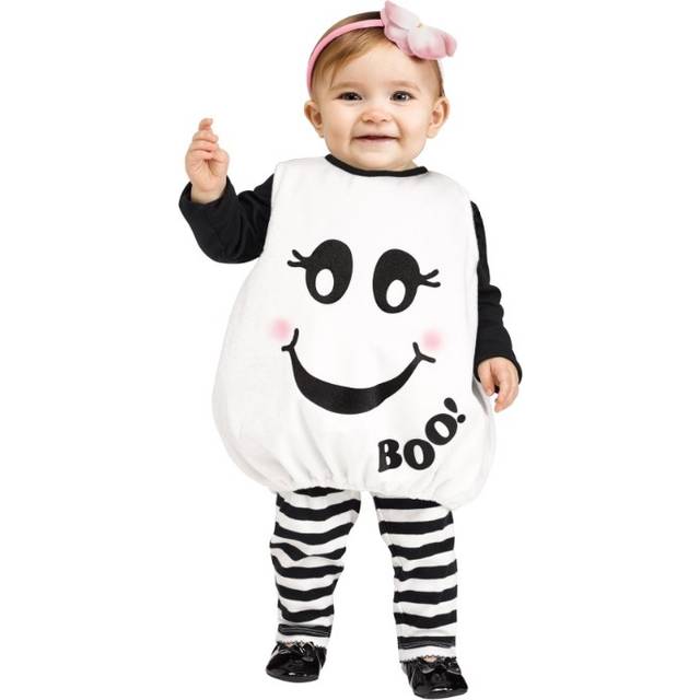 Baby Boo! Toddler Ghost Costume | Infant Ghost Costumes - Black&#47;White (TD)